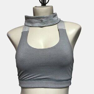 Lululemon Striped Athletic Workout Sports Bra & NWT Fly Away Tamer Headband